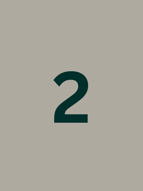 The number 2 on a beige background